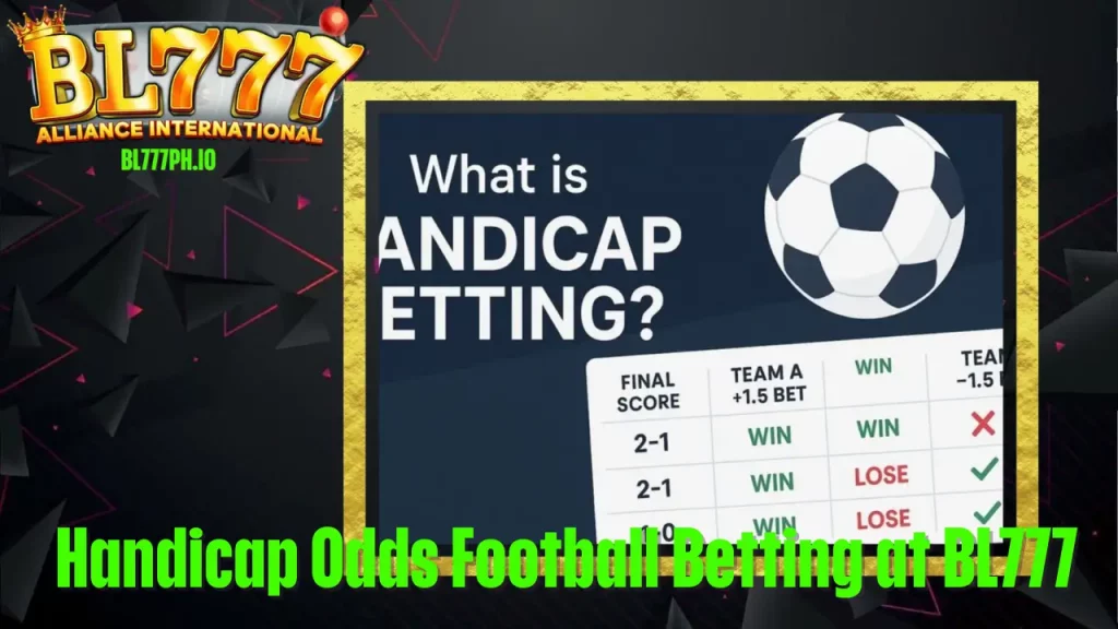 Handicap Odds Football Betting at BL777 1 Handicap Odds Football Betting at BL777
